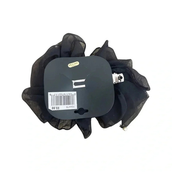 7-Pc Y2K Hair Accessory Bundle — Satin Bow Barrettes, Red Ruched Banana Clip - Picture 5 of 15